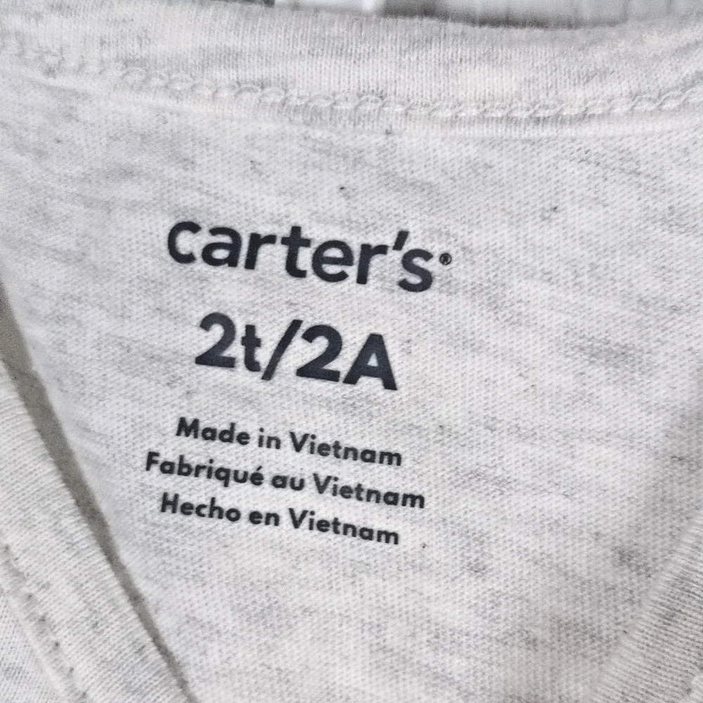 Carter's Boys 2T Tank Top Shorts Set NWT Shark Ready For Waves Gray Blue Summer